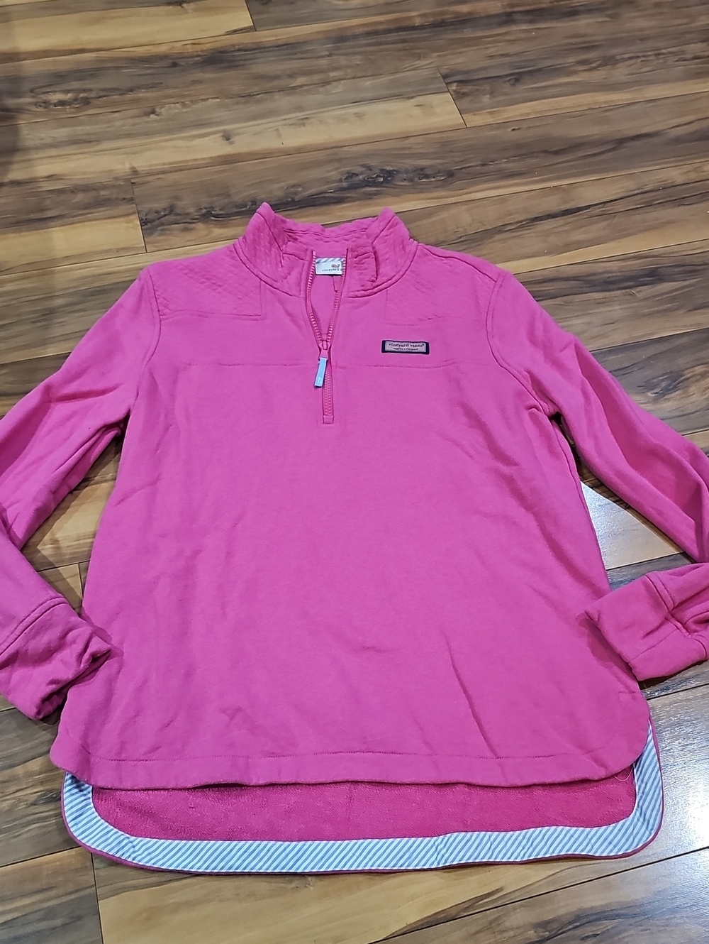 Vineyard Vines Women’s Small Pink Quarter-Zip Pullover Sweatshirt